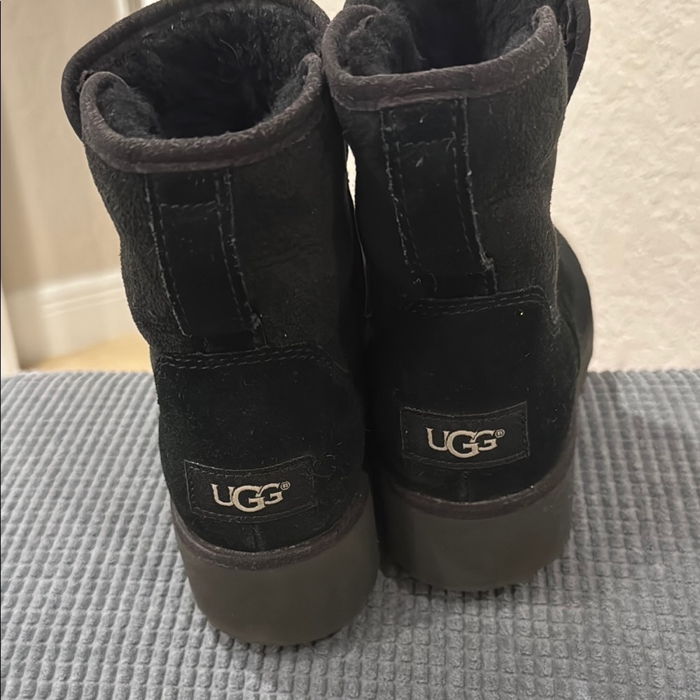 UGG Black Suede Ankle wedge Boots